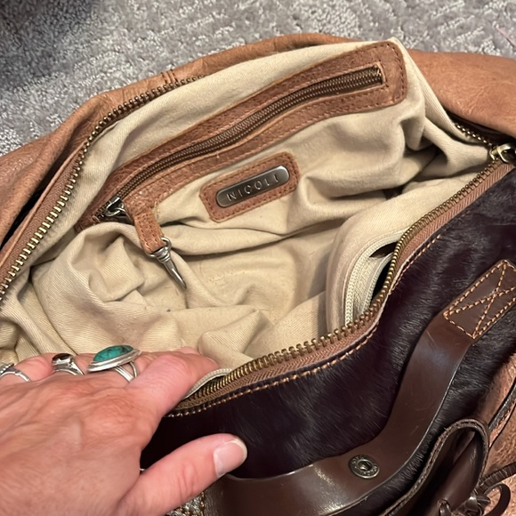 Nicoli Brown Leather and Dark Brown Women's Bag - Picture 9 of 9